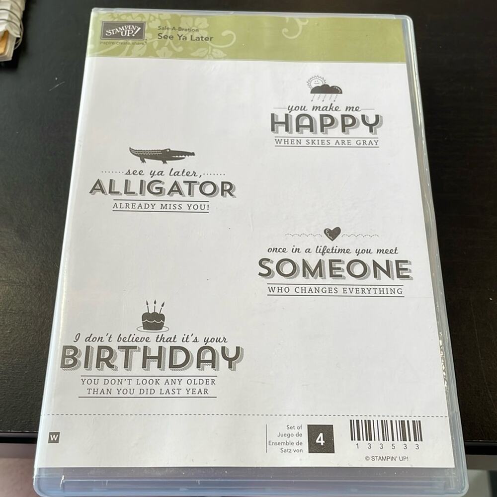 Stampin’ Up sale-a-bration See Ya Later wooden stamp set